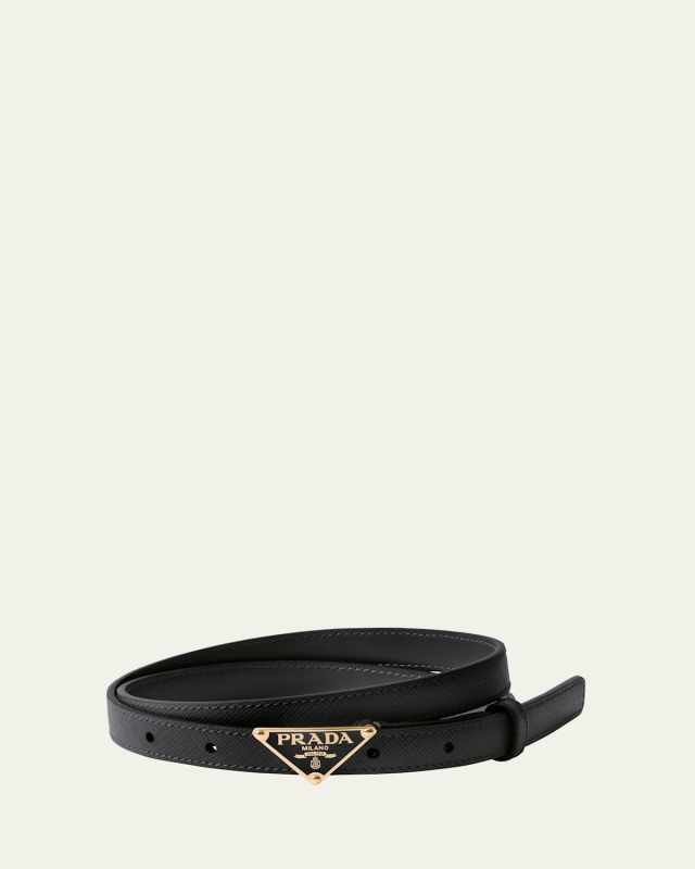 Triangle Leather Buckle Belt